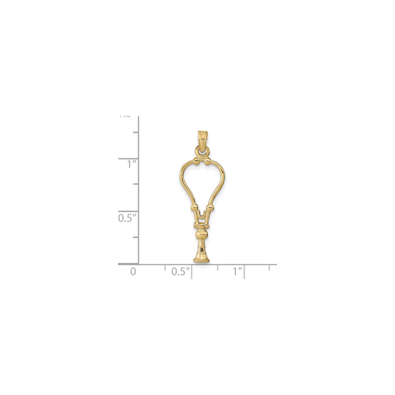 3D Stethoscope Pendant (14K) scale - Popular Jewelry - New York