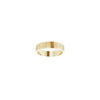5 毫米希臘鑰匙永恆戒指 (14K) 正面 - Popular Jewelry - 紐約