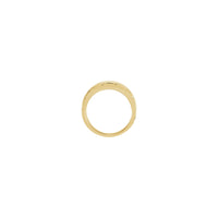 8 mm Brick Pattern Tapered Ring (14K) setting - Popular Jewelry - New York