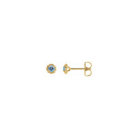 Aquamarine Claw Rope Stud Earrings (14K) main - Popular Jewelry - New York