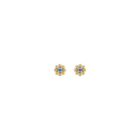 אַקוואַמערין פּעטיטע בלום סטוד ירינגז (14 ק) פראָנט - Popular Jewelry - ניו יארק