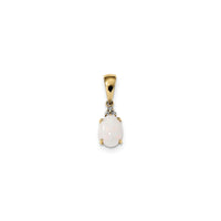 Austrian Opal ug Diamond Pendant (14K) atubangan - Popular Jewelry - New York