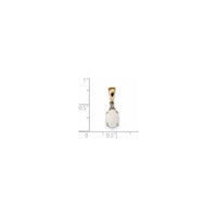 Кулон з австрійським опалом і діамантом (14K) масштаб - Popular Jewelry - Нью-Йорк