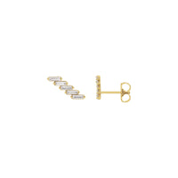 Багет дијамантски акцентирани качувачи за уши (14K) главни - Popular Jewelry - Њујорк