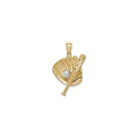 בייסבאָל פלעדערמויז, הענטשקע און פּילקע פּענדאַנט (14 ק) פראָנט - Popular Jewelry - ניו יארק