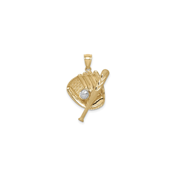 Baseball Bat, Glove and Ball Pendant (14K) front - Popular Jewelry - New York