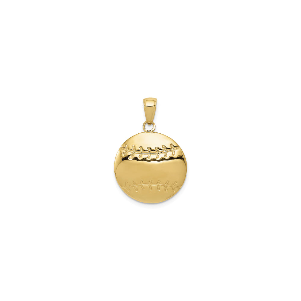 Baseball Pendant (14K) front - Popular Jewelry - New York