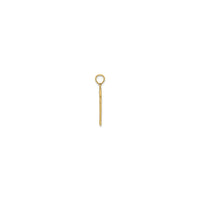 Beaded Flat Cross Pendant (14K)