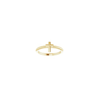 Bold Cross Stackable Ring (14K) front - Popular Jewelry - New York