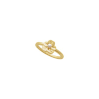 Cherry Blossom Flower Pearl Accent Ring (14K) diagonal - Popular Jewelry - New York