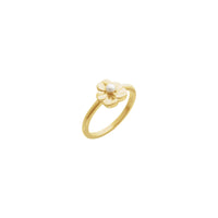 Unazë me theks me perla lulesh qershie (14K) kryesore - Popular Jewelry - Nju Jork