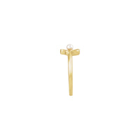 Prsten s bisernim naglaskom u obliku trešnjinog cvijeta (14K) strana - Popular Jewelry - New York