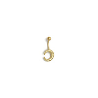 Crescent Moon CZ Navel Ring (14K) වමේ - Popular Jewelry - නිව් යෝර්ක්