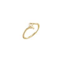 I-Cross Bypass Ring (14K) eyinhloko - Popular Jewelry - I-New York