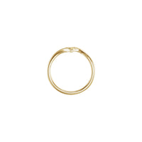Cross Bypass Ring (14K) setting - Popular Jewelry - New York