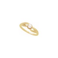 Gekweekte Zoetwaterparel Ring (14K) diagonaal - Popular Jewelry - New York