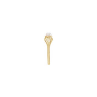Gekweekte Zoetwaterparel Ring (14K) zijkant - Popular Jewelry - New York