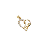 Cursive Love Heart Outline Pendant (14K)