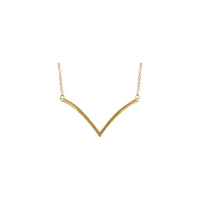 Curvy V Necklace (14K) front - Popular Jewelry - New York