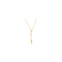 Dainty Scroll Necklace (14K) side - Popular Jewelry - New York