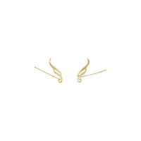Escaladores de orejas de ala delicada (14K) frontal - Popular Jewelry - Nueva York