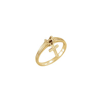 Dangling Cross Ring (14K)