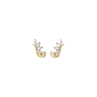 Diamond Accented Ear Climbers (14K) front - Popular Jewelry - New York
