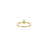 Diamond Accented Rope Ring (14K) front - Popular Jewelry - New York