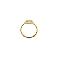 Diamond French-Set Halo Cross Ring (14K) setting - Popular Jewelry - New York