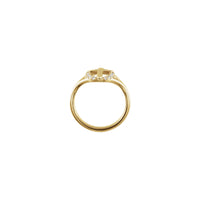 Diamond French-Set Halo Cross Ring (14K) setting - Popular Jewelry - New York