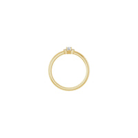Diamond French-Set Halo Ring (14K) stilling - Popular Jewelry - Nýja Jórvík