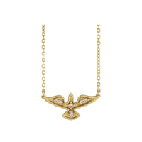 Diamond Holy Spirit Dove Necklace (14K) front - Popular Jewelry - Ню Йорк