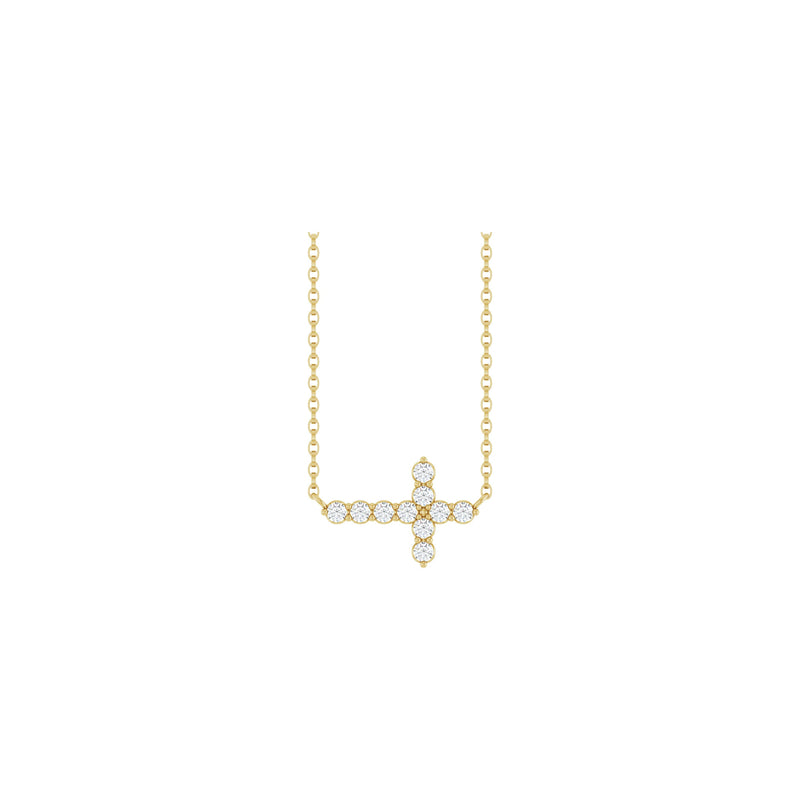 Diamond Sideways Cross Necklace