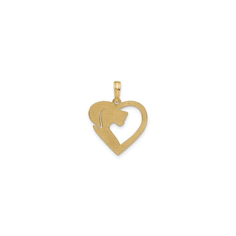 Dog Profile Heart Pendant (14K) back - Popular Jewelry - New York