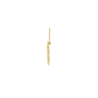 Längliche Sechseck-Kontur-Halskette (14K) Seite - Popular Jewelry - New York