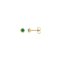 Emerald Claw Rope Stud Awọn afikọti (14K) akọkọ - Popular Jewelry - Niu Yoki