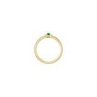 Smaragdový a diamantový francúzsky kruh Halo (14K) – Popular Jewelry - New York