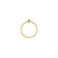 Emerald and Diamond French-Set Halo Ring (14K) setting - Popular Jewelry - New York