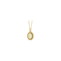 കൊത്തുപണി ചെയ്യാവുന്ന സ്ക്രോൾ പാറ്റേൺ മെഡൽ നെക്ലേസ് (14K) ഡയഗണൽ - Popular Jewelry - ന്യൂയോര്ക്ക്