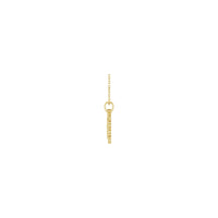 İşlemeli Kaydırma Desenli Madalya Kolye (14K) tarafı - Popular Jewelry - New York