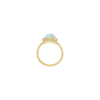 Ethiopian Opal with Diamond Halo Ring (14K) setting - Popular Jewelry - New York