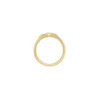 Floral Oval Signet Ring (14K) setting - Popular Jewelry - New York