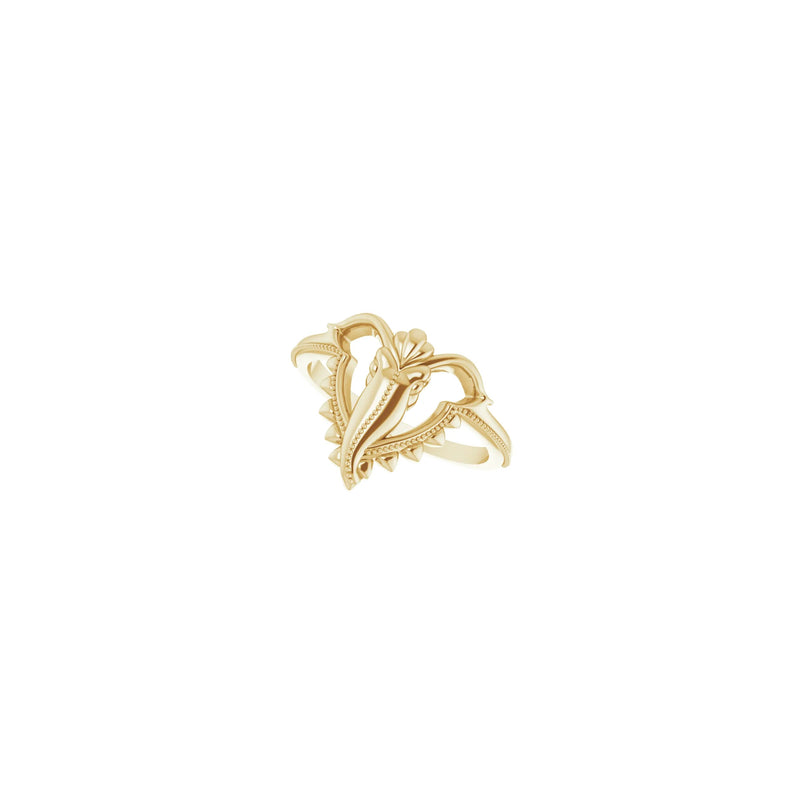 Ganesha Ring (14K) diagonal - Popular Jewelry - New York