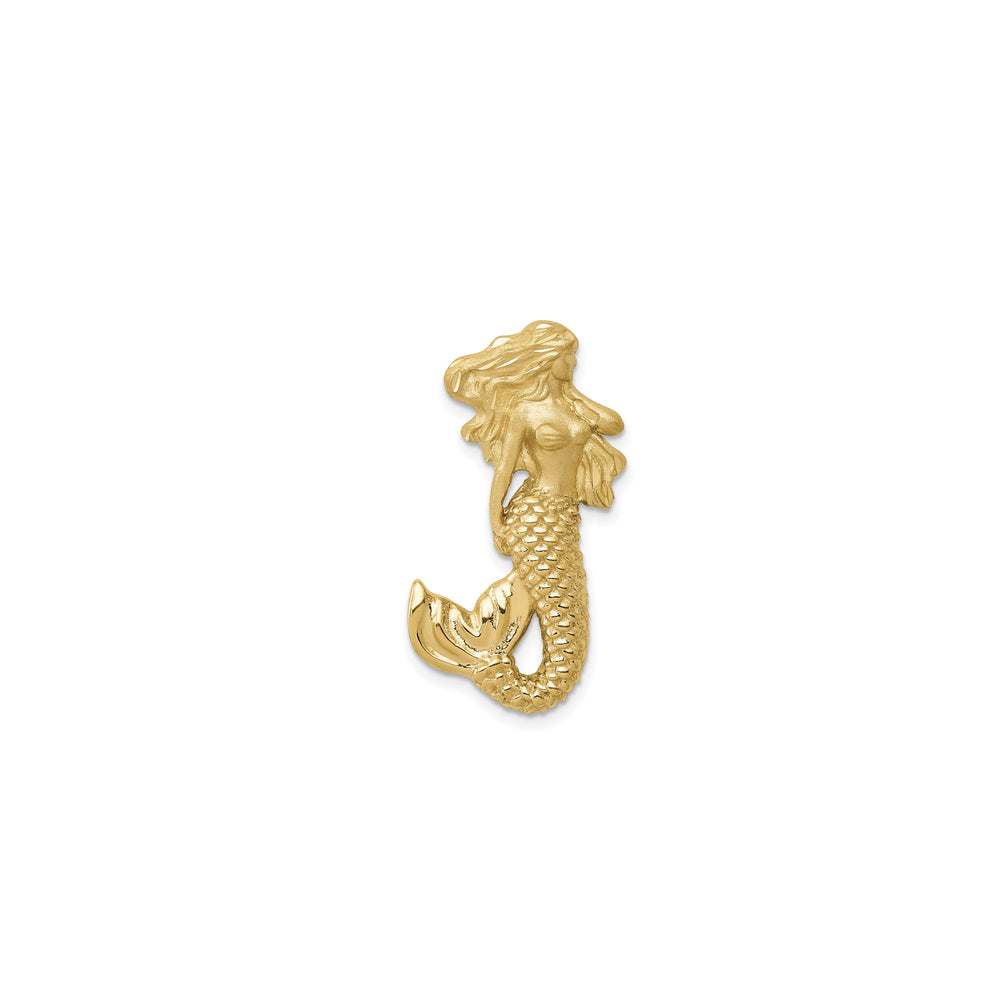Gazing Mermaid Pendant (14K) front - Popular Jewelry - New York