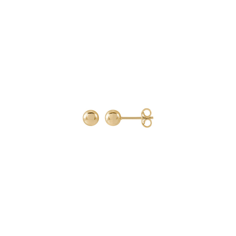 Gold Ball Stud Earrings (14K)