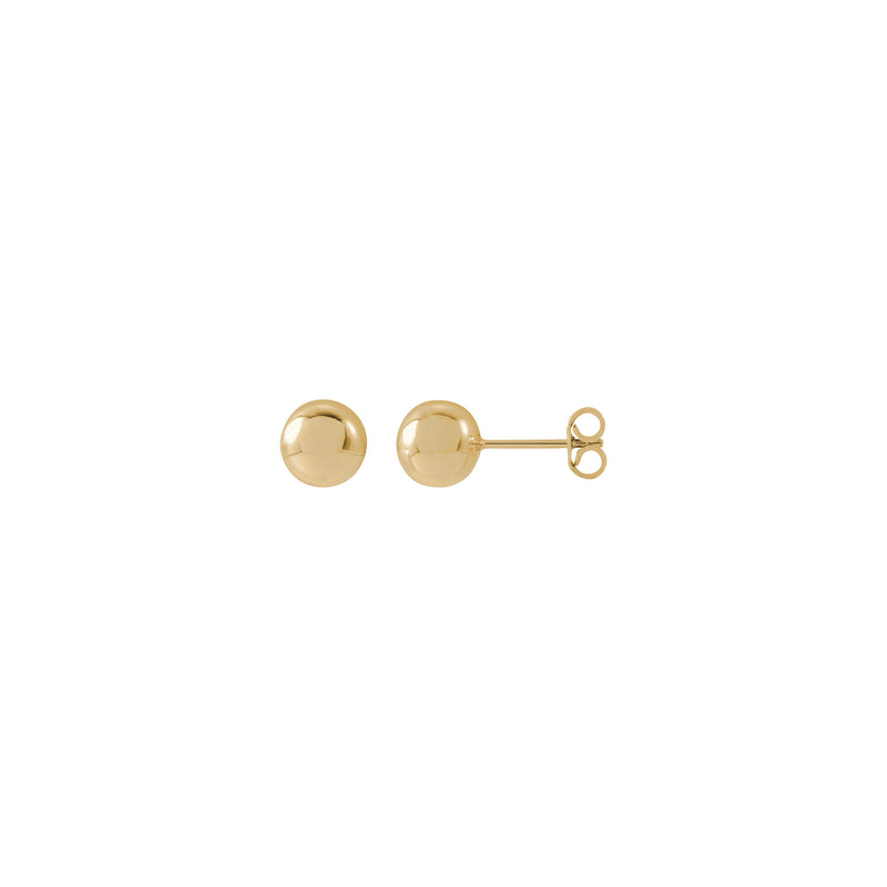Gold Ball Stud Earrings (14K)
