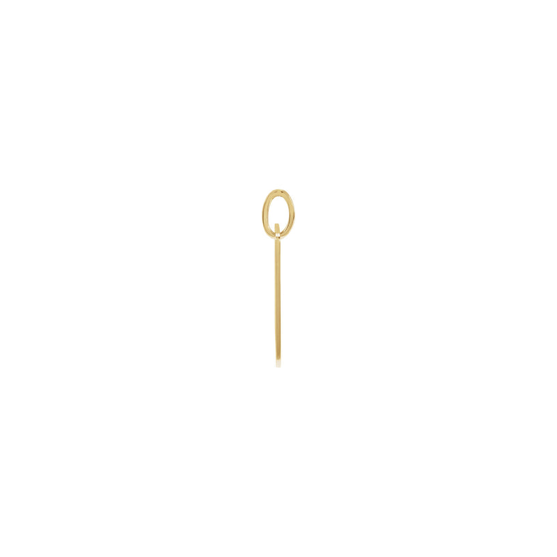 Golden Bead Eyes King of Spades Card Pendant (14K) side - Popular Jewelry - New York