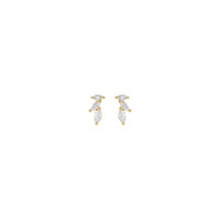 Graduated Marquise Diamond Earrings (14K) front - Popular Jewelry - New York