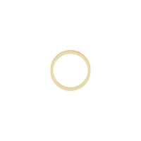 Upper view of a Greek Key patterned band made of 14K yellow gold