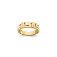 Cincin Batang Tirus Kunci Yunani (14K) utama - Popular Jewelry - New York
